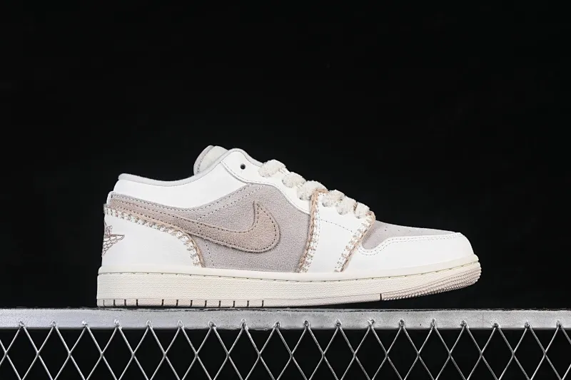 All categories Air Jordan Jordan series basketball shoes Air Jordan 1 Low G version pure original Air Jordan 1 Low AJ1 Joe 1 meter white brown low-top casual sneakers HV4268-120